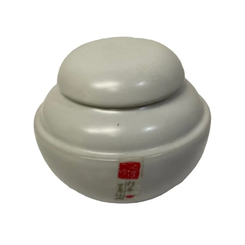 Ceramic Cosmetic Empty Jar Pot Eyeshadow Makeup Face Balm Container Gray Green‎